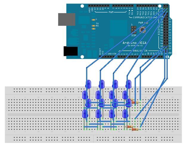 Arduino LED Matrix connection