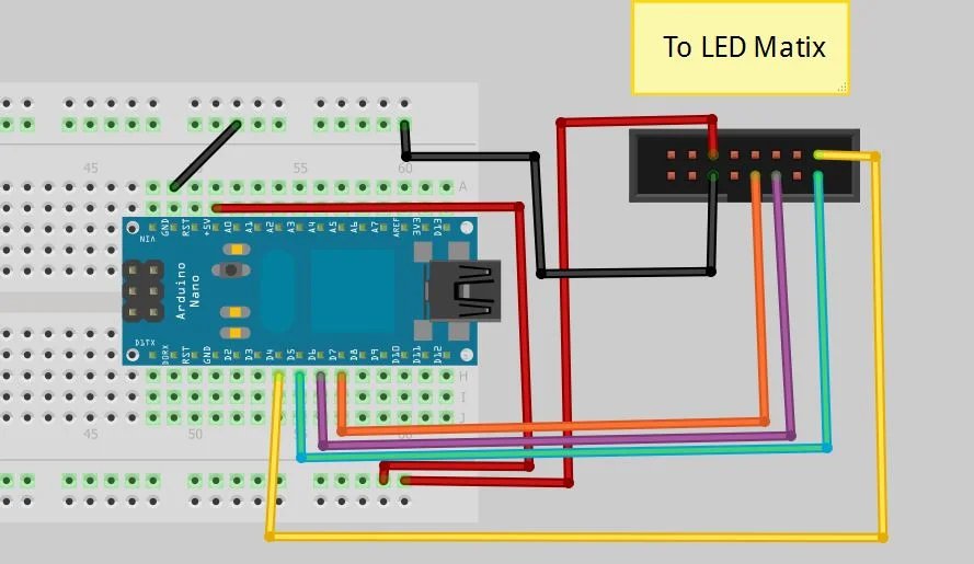 Wiring of Arduino-Processing Audio Spectrum Analyzer