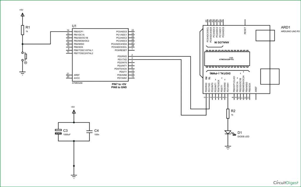 Arduino ATmega-UART-Circuit 0
