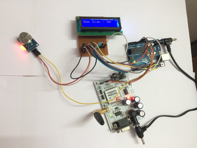 Gas Leakage Detector using Arduino and GSM Module with SMS Alert and Sound Alarm
