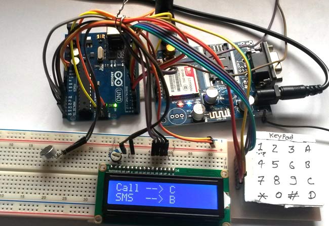 mobile phone using arduino and gsm module