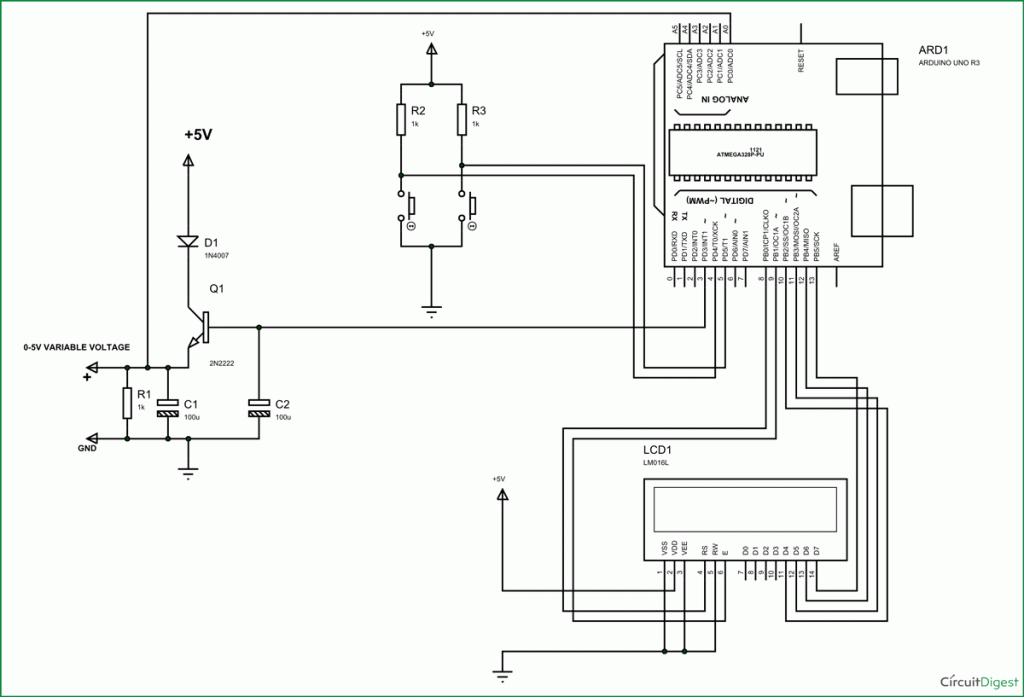 Schematic Variable Power Supply By Arduino Uno