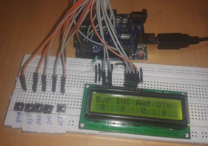Electronic Voting Machine using Arduino