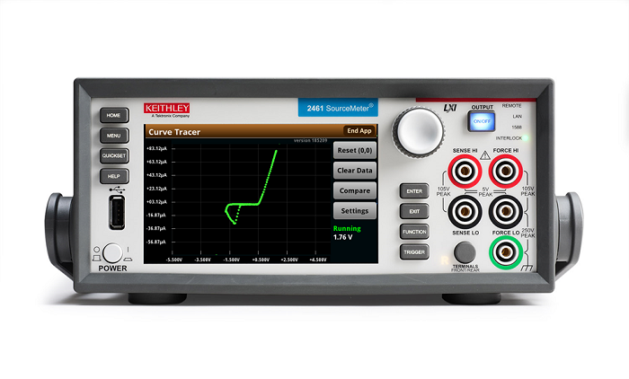Keithley SMUs emulate classic curve tracers with new software