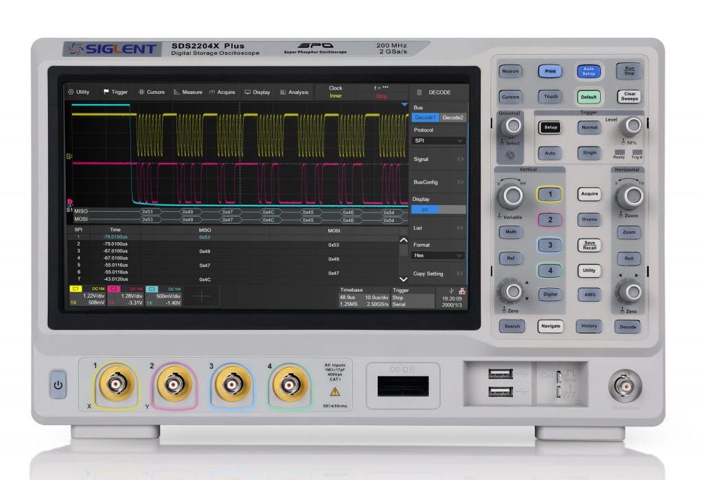 Saelig Announces the 2/4-channel 100-350hz Siglent Sds2000x Plus Series Oscilloscopes
