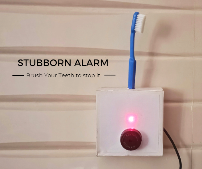 Stubborn Alarm - Doesn't Stop Until You Brush Your Teeth