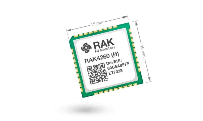 The RAK4620, based on Microchip’s ATSAMR34J18B, combines a 32-bit ARM Cortex -M0+ MCU